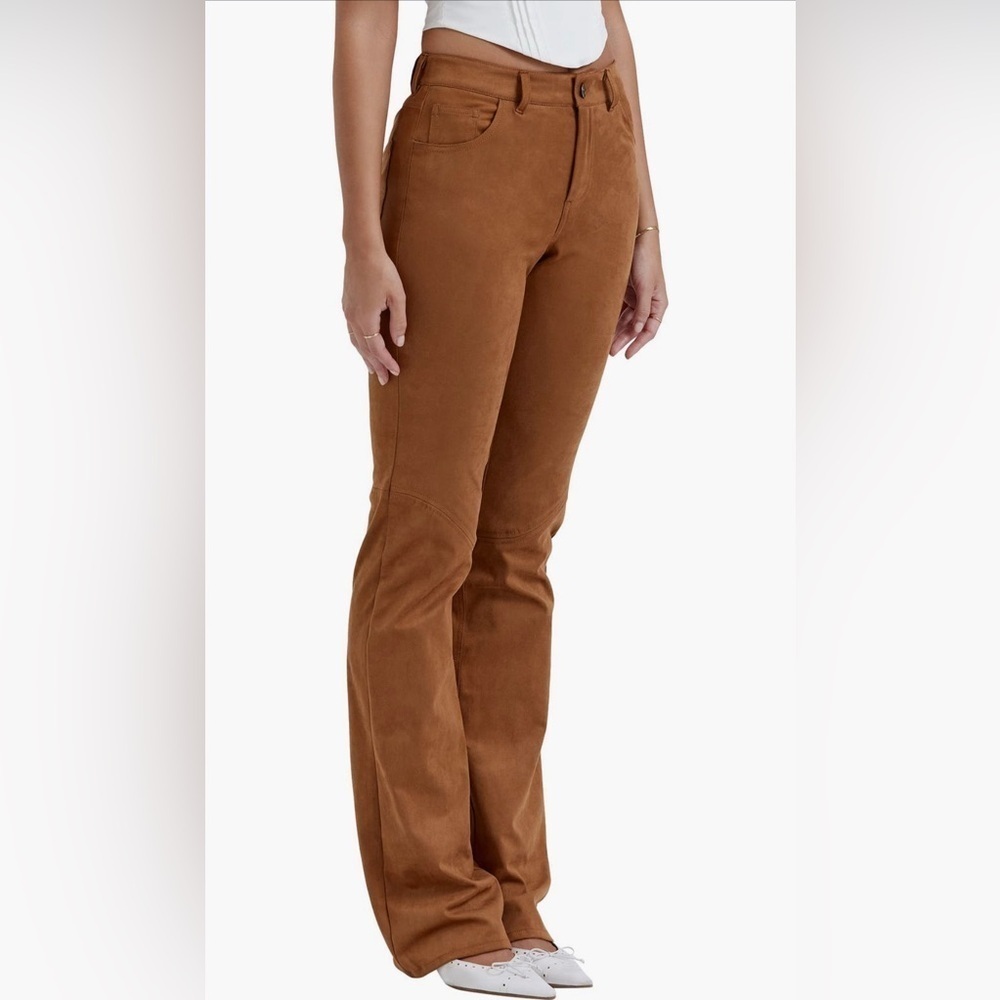 House of CB Apollo Suede Brown Pants - Picture 5 of 6